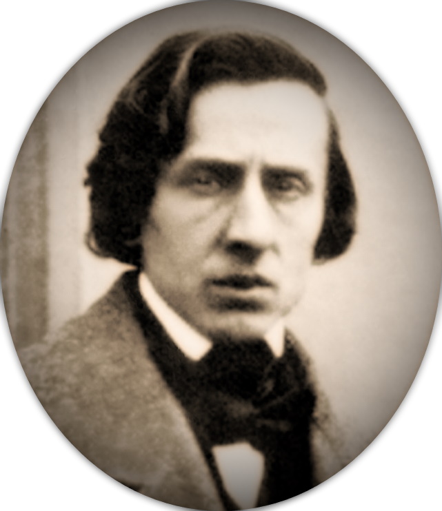 A photograph of Chopin.